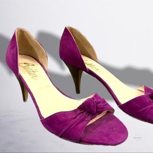 Butter Antigiana made in Italy suede purple D’ Orsay pumps Sz 8.5
